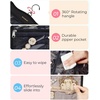 image:imageBAGSMART Hanging Jewelry Organizer Travel Jewelry Holder with 56 Zipper Pockets for Closet or Wall Large Jewelry Storage Black
