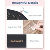 image:imageBAGSMART Hanging Jewelry Organizer with Hanger Metal Hooks DoubleSided Jewelry Holder for Organizing Earrings Necklaces Rings Perfect for in Hanging Closet Wall Door 1 Piece Large BlackB1Black