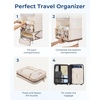 image:imageBAGSMART Hanging Packing Cubes for Travel Hanging Shelves for Suitcases Organizers Wet Dry Bags 5 Pack Travel Bags Reusable for Swimsuits BeigePink