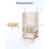 image:imageBAGSMART Hanging Packing Cubes for Travel Hanging Shelves for Suitcases Organizers Wet Dry Bags 5 Pack Travel Bags Reusable for Swimsuits BeigePink