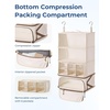 image:imageBAGSMART Hanging Packing Cubes for Travel Hanging Shelves for Suitcases Organizers Wet Dry Bags 5 Pack Travel Bags Reusable for Swimsuits BeigePink