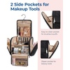 image:imageBAGSMART Hanging Travel Toiletry Bag Large Capacity Waterresistant Cosmetic Organizer with Handle for Brushes Accessories BlackBlack