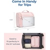 image:imageBAGSMART Hanging Travel Toiletry Bag Large Capacity Waterresistant Cosmetic Organizer with Handle for Brushes Accessories BlackGarnet Red