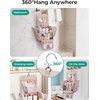 image:imageBAGSMART Hanging Travel Toiletry Bag Large Capacity Waterresistant Cosmetic Organizer with Handle for Brushes Accessories BlackPink