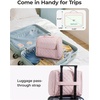 image:imageBAGSMART Hanging Travel Toiletry Bag Large Capacity Waterresistant Cosmetic Organizer with Handle for Brushes Accessories BlackPink