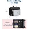 image:imageBAGSMART Hanging Travel Toiletry Bag Large Capacity Waterresistant Cosmetic Organizer with Handle for Brushes Accessories BlackTan Brown