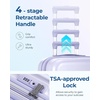 image:imageBAGSMART Hardside Expandable Luggage With Spinner Wheels PC Lightweight CarryOn Luggage Airline Approved With TSA Lock Durable Women Travel Suitcase Carry On 20 Inch PinkPurple