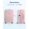 image:imageBAGSMART Hardside Expandable Luggage With Spinner Wheels PC Lightweight CarryOn Luggage Airline Approved With TSA Lock Durable Women Travel Suitcase Carry On 20 Inch PinkPink