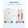 image:imageBAGSMART Hardside Expandable Luggage With Spinner Wheels PC Lightweight CarryOn Luggage Airline Approved With TSA Lock Durable Women Travel Suitcase Carry On 20 Inch PinkBeige