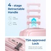 image:imageBAGSMART Hardside Expandable Luggage With Spinner Wheels PC Lightweight CarryOn Luggage Airline Approved With TSA Lock Durable Women Travel Suitcase Carry On 20 Inch PinkPink