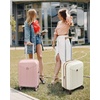 image:imageBAGSMART Hardside Expandable Luggage With Spinner Wheels PC Lightweight CarryOn Luggage Airline Approved With TSA Lock Durable Women Travel Suitcase Carry On 20 Inch PinkPurple