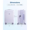 image:imageBAGSMART Hardside Expandable Luggage With Spinner Wheels PC Lightweight CarryOn Luggage Airline Approved With TSA Lock Durable Women Travel Suitcase Carry On 20 Inch PinkPurple