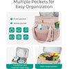 image:imageBAGSMART Insulated Lunch Box for Women Double Deck Leakproof Cooler Bag with Expandable Design for Office Work amp Outdoor PicnicBlack