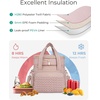 image:imageBAGSMART Insulated Lunch Box for Women Double Deck Leakproof Cooler Bag with Expandable Design for Office Work amp Outdoor PicnicCamel