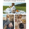 image:imageBAGSMART Insulated Lunch Box for Women Double Deck Leakproof Cooler Bag with Expandable Design for Office Work amp Outdoor PicnicDusky Pink