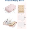 image:imageBAGSMART Jewelry Travel Case Ring Binder Storage Book with Clear Pockets Zippered Organizer for Necklace Earrings Rings Bracelet PinkPink