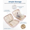 image:imageBAGSMART Jewelry Travel Case Ring Binder Storage Book with Clear Pockets Zippered Organizer for Necklace Earrings Rings Bracelet PinkPink