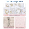 image:imageBAGSMART Jewelry Travel Case Ring Binder Storage Book with Clear Pockets Zippered Organizer for Necklace Earrings Rings Bracelet PinkPink