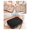 image:imageBAGSMART Jewelry Travel Organizer Case for Home Jewelry Organizer Storage Ring Binder Clear Bags Zipper Rolls Pouch for Necklaces Earrings Rings Bracelets Teal02Black
