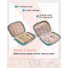 image:imageBAGSMART Jewelry Travel Organizer Case for Home Jewelry Organizer Storage Ring Binder Clear Bags Zipper Rolls Pouch for Necklaces Earrings Rings Bracelets Teal03Teal