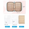 image:imageBAGSMART Jewelry Travel Organizer Case for Home Jewelry Organizer Storage Ring Binder Clear Bags Zipper Rolls Pouch for Necklaces Earrings Rings Bracelets Teal03Teal