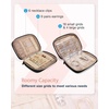 image:imageBAGSMART Jewelry Travel Organizer Case for Home Jewelry Organizer Storage Ring Binder Clear Bags Zipper Rolls Pouch for Necklaces Earrings Rings Bracelets Teal02Black