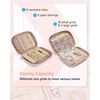 image:imageBAGSMART Jewelry Travel Organizer Case for Home Jewelry Organizer Storage Ring Binder Clear Bags Zipper Rolls Pouch for Necklaces Earrings Rings Bracelets Teal01Pink