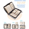 image:imageBAGSMART Keep Shape Packing Cubes 7 Set for Travel Lightweight Cubes Suitcase Organizer Bags Set for Essentials01White Opal