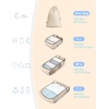 image:imageBAGSMART Keep Shape Packing Cubes 7 Set for Travel Lightweight Cubes Suitcase Organizer Bags Set for Essentials01White Opal