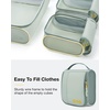 image:imageBAGSMART Keep Shape Packing Cubes for Travel 6 Set Travel Cubes for Packing Lightweight Suitcase Organizer Bags Set for Travel Essentials05Balsam Green
