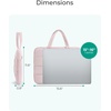 image:imageBAGSMART Laptop Case Puffy Laptop Sleeve with Handle Compatible with MacBook Air Pro Laptop Bag for WomenPink