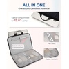 image:imageBAGSMART Laptop Case with Handle Puffy Laptop Sleeve Bag for Women MacBook Case for Dell HP Lenovo MacBook AirPro 15156 inch BeigeBlackShoulder Strap