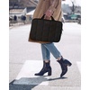 image:imageBAGSMART Laptop Case with Handle Puffy Laptop Sleeve Bag for Women MacBook Case for Dell HP Lenovo MacBook AirPro 15156 inch BeigeBlackhandheld