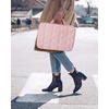image:imageBAGSMART Laptop Case with Handle Puffy Laptop Sleeve Bag for Women MacBook Case for Dell HP Lenovo MacBook AirPro 15156 inch BeigeBrownhandheld