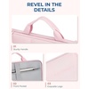 image:imageBAGSMART Laptop Case with Handle Puffy Laptop Sleeve Bag for Women MacBook Case for Dell HP Lenovo MacBook AirPro 15156 inch BeigeBrownshoulder Strap