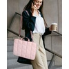 image:imageBAGSMART Laptop Case with Handle Puffy Laptop Sleeve Bag for Women MacBook Case for Dell HP Lenovo MacBook AirPro 15156 inch BeigeCoffee Brownshoulder Strap