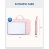 image:imageBAGSMART Laptop Case with Handle Puffy Laptop Sleeve Bag for Women MacBook Case for Dell HP Lenovo MacBook AirPro 15156 inch BeigePinkHandheld