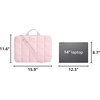 image:imageBAGSMART Laptop Case with Handle Puffy Laptop Sleeve Bag for Women MacBook Case for Dell HP Lenovo MacBook AirPro 15156 inch BeigePinkshoulder Strap