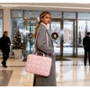 image:imageBAGSMART Laptop Case with Handle Puffy Laptop Sleeve Bag for Women MacBook Case for Dell HP Lenovo MacBook AirPro 15156 inch BeigePinkshoulder Strap