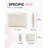 image:imageBAGSMART Laptop Case with Handle Puffy Padded Laptop Bag Sleeve for Women Portable MacBook AirPro Computer Case 1314 inch BeigeBeige