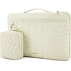 image:imageBAGSMART Laptop Case with Handle Puffy Padded Laptop Bag Sleeve for Women Portable MacBook AirPro Computer Case 1314 inch BeigeBeige