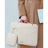 image:imageBAGSMART Laptop Case with Handle Puffy Padded Laptop Bag Sleeve for Women Portable MacBook AirPro Computer Case 1314 inch BeigeBeige