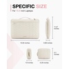 image:imageBAGSMART Laptop Case with Handle Puffy Padded Laptop Bag Sleeve for Women Portable MacBook AirPro Computer Case 1314 inch BeigeBeige