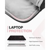 image:imageBAGSMART Laptop Case with Handle Puffy Padded Laptop Bag Sleeve for Women Portable MacBook AirPro Computer Case 1314 inch BeigeBlack