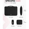 image:imageBAGSMART Laptop Case with Handle Puffy Padded Laptop Bag Sleeve for Women Portable MacBook AirPro Computer Case 1314 inch BeigeBlack
