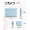 image:imageBAGSMART Laptop Case with Handle Puffy Padded Laptop Bag Sleeve for Women Portable MacBook AirPro Computer Case 1314 inch BeigeBlue