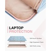 image:imageBAGSMART Laptop Case with Handle Puffy Padded Laptop Bag Sleeve for Women Portable MacBook AirPro Computer Case 1314 inch BeigeBlue