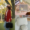 image:imageBAGSMART Laptop Case with Handle Puffy Padded Laptop Bag Sleeve for Women Portable MacBook AirPro Computer Case 1314 inch BeigePink