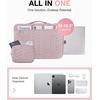 image:imageBAGSMART Laptop Case with Handle Puffy Padded Laptop Bag Sleeve for Women Portable MacBook AirPro Computer Case 1314 inch BeigePink