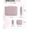 image:imageBAGSMART Laptop Case with Handle Puffy Padded Laptop Bag Sleeve for Women Portable MacBook AirPro Computer Case 1314 inch BeigePink